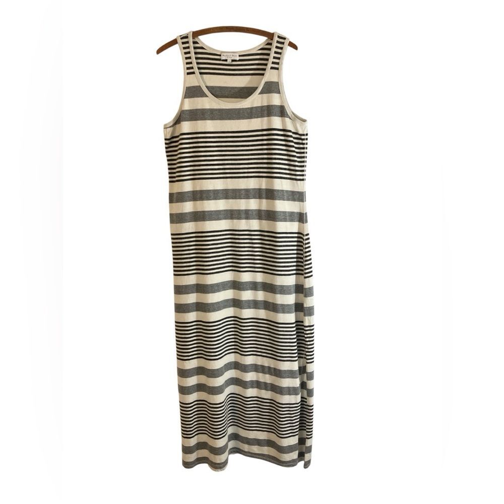 Michael Stars Maxi Dress Size L Stripes Beach Vacation BBQ Pool